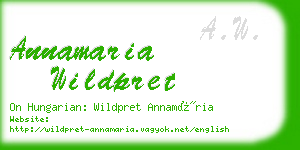 annamaria wildpret business card